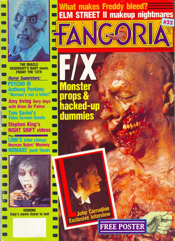 FANGORIA magazine cover Issue 52 March 1986