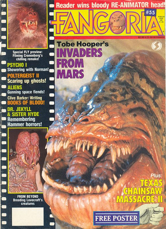 FANGORIA magazine side cover Issue 55 July 1986