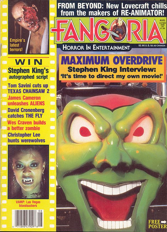 FANGORIA magazine side cover Issue 56 August 1986