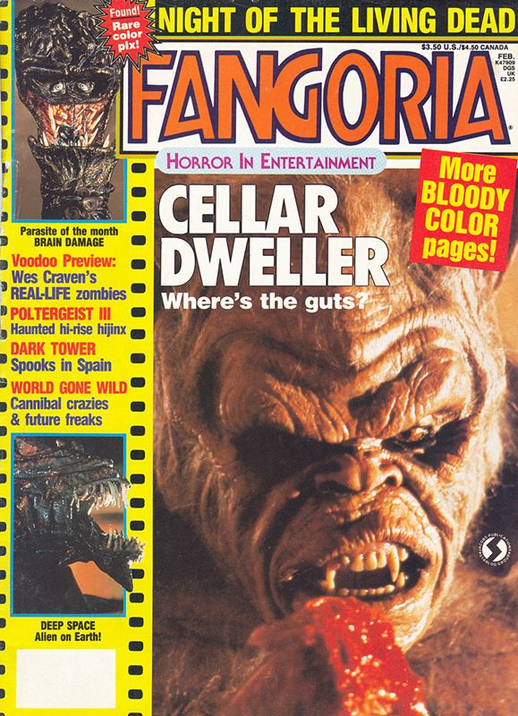 FANGORIA magazine side cover Issue 71 February 1988
