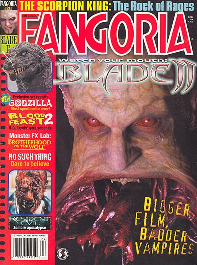 FANGORIA magazine cover Issue 211 April 2002
