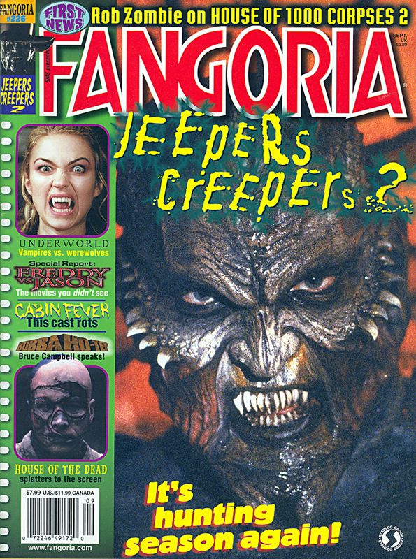 FANGORIA magazine cover Issue 226 September 2003