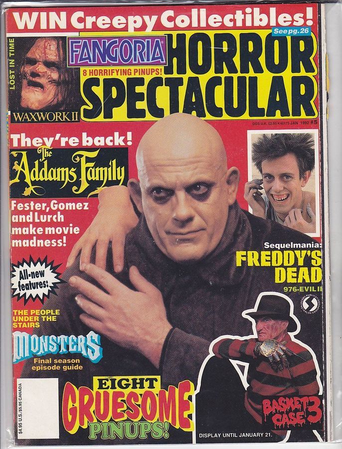 FANGORIA HORROR SPECTACULAR magazine cover Issue 5 January 1992