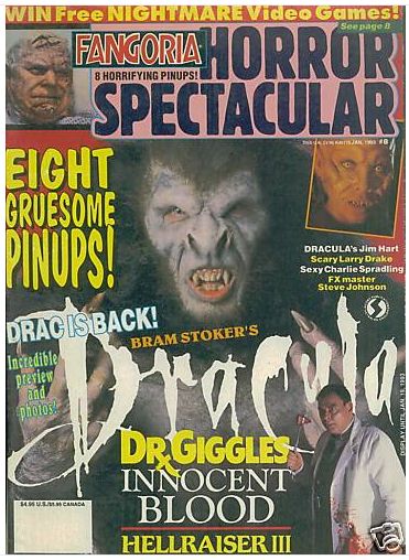 FANGORIA HORROR SPECTACULAR magazine cover Issue 8 January 1993