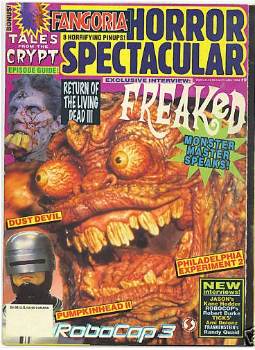 FANGORIA HORROR SPECTACULAR magazine cover Issue 9 March 1993