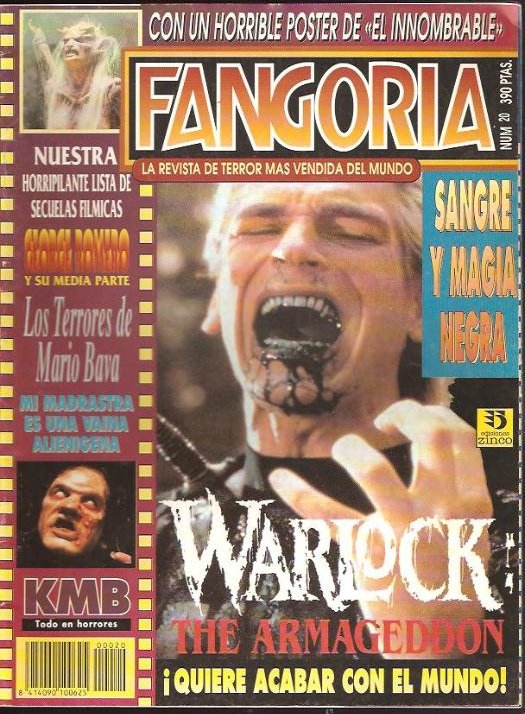 FANGORIA (Es) magazine cover Issue 20 June 1993
