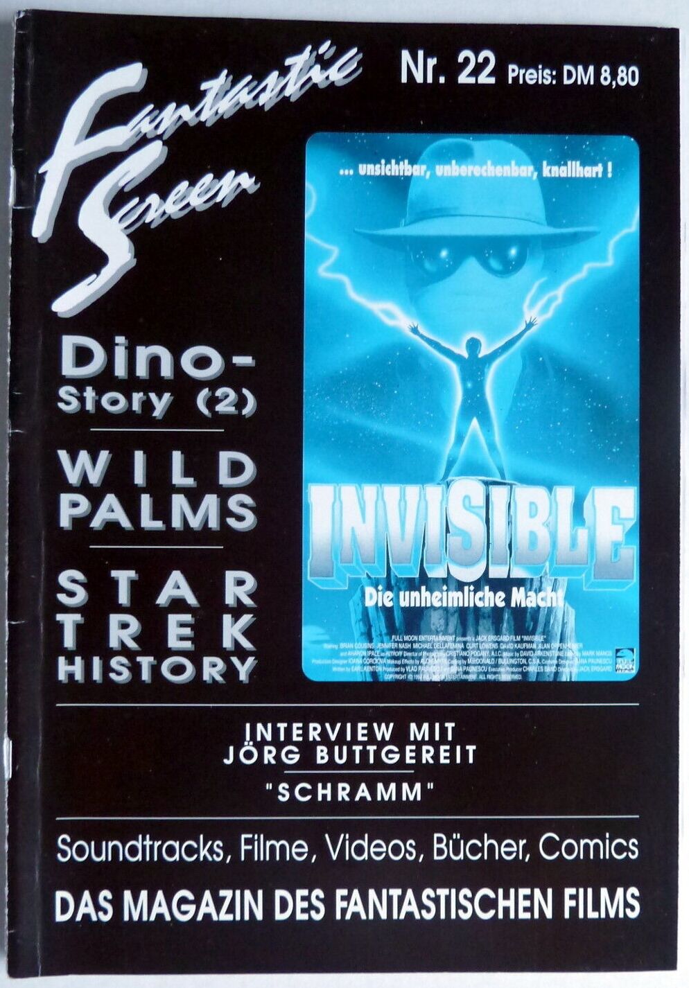 FANTASTIC SCREEN magazine cover Issue 22 January 1994