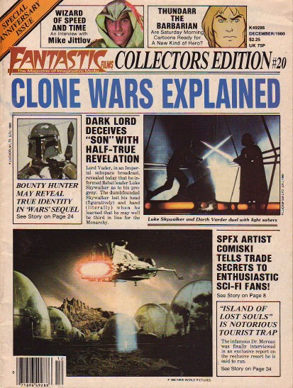 FANTASTIC FILMS magazine cover Issue 20 December 1980