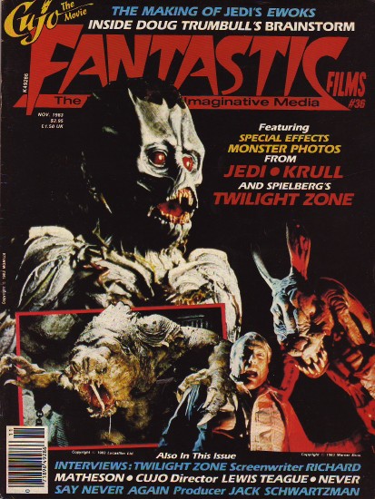 FANTASTIC FILMS magazine cover Issue 36 November 1983