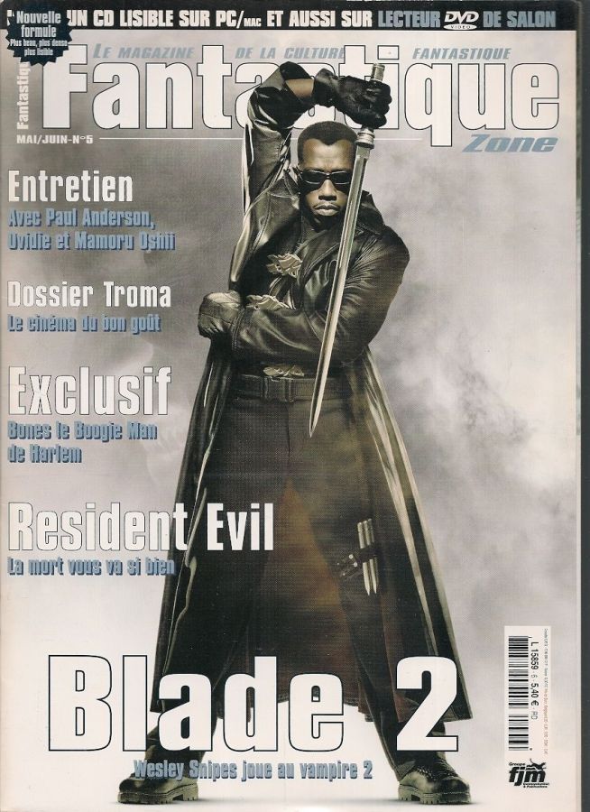 FANTASTIQUE ZONE magazine side cover Issue 5 May/June 2002