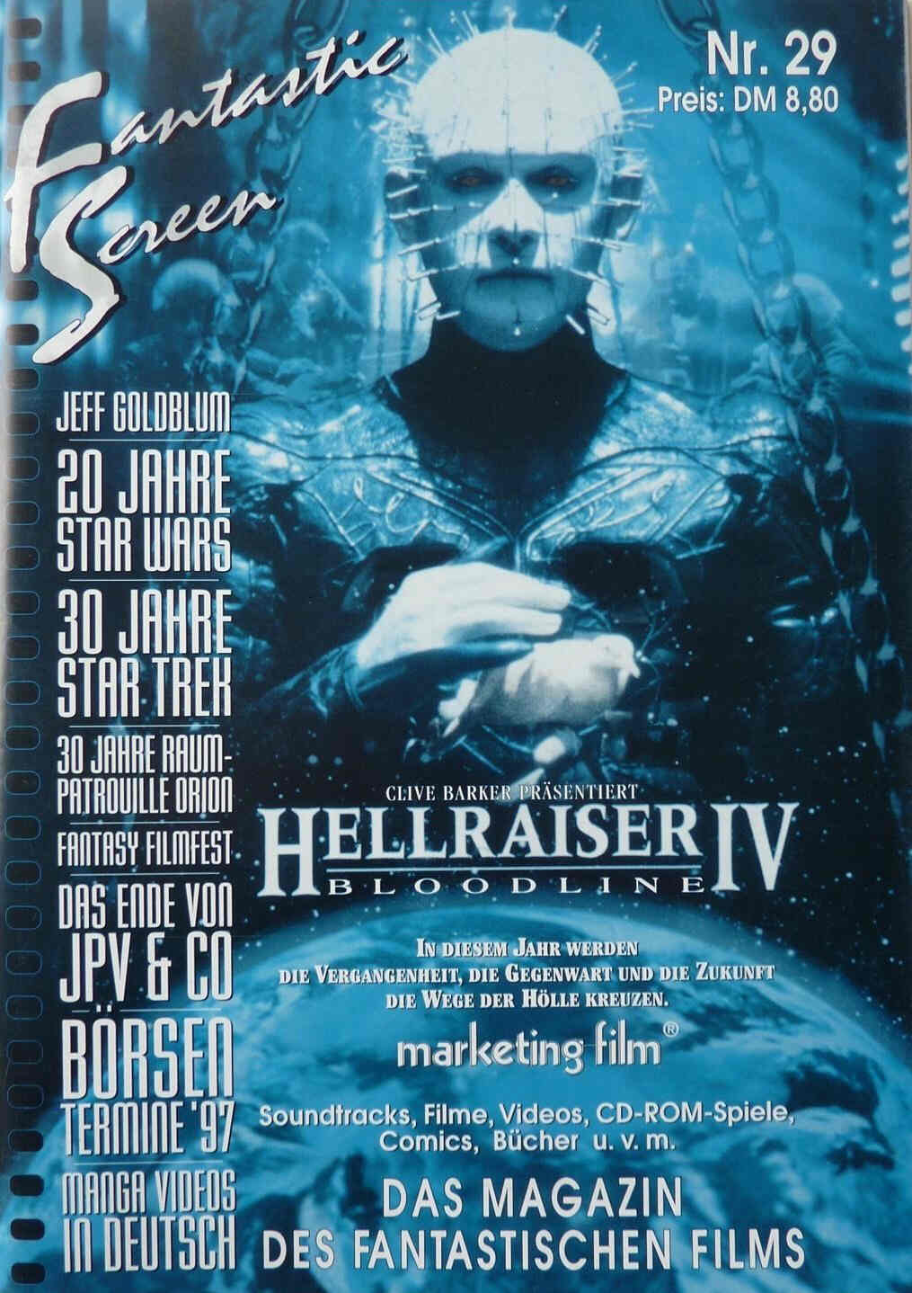 FANTASTIC SCREEN magazine cover Issue 29 March 1996