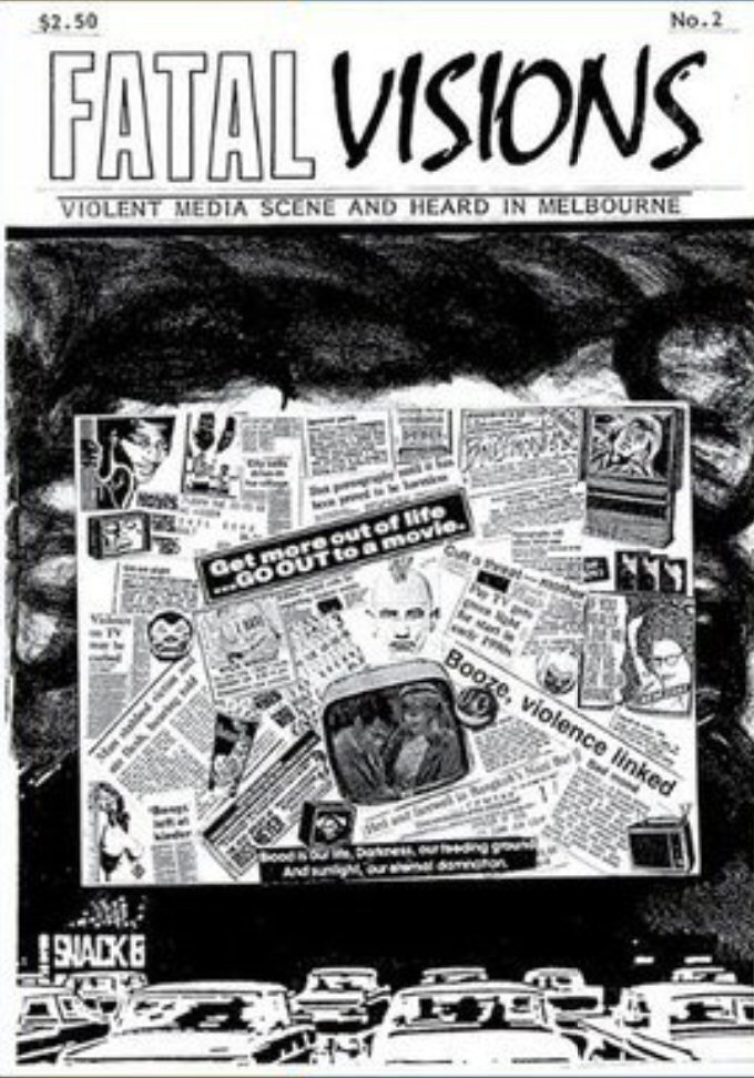 FATAL VISIONS magazine side cover Issue 2  1988