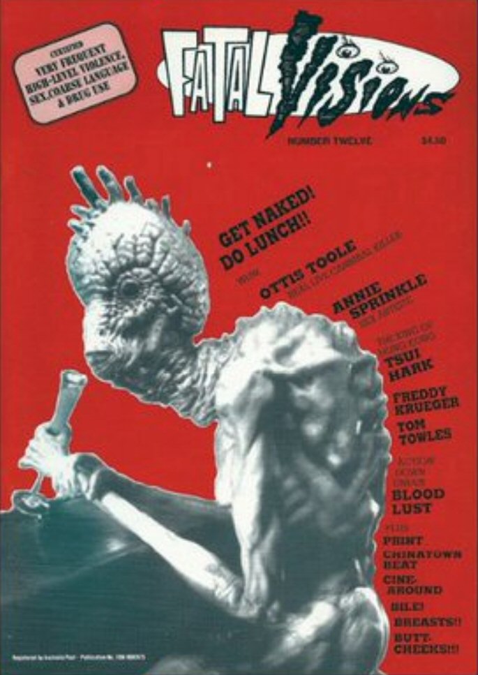 FATAL VISIONS magazine side cover Issue 12  1992