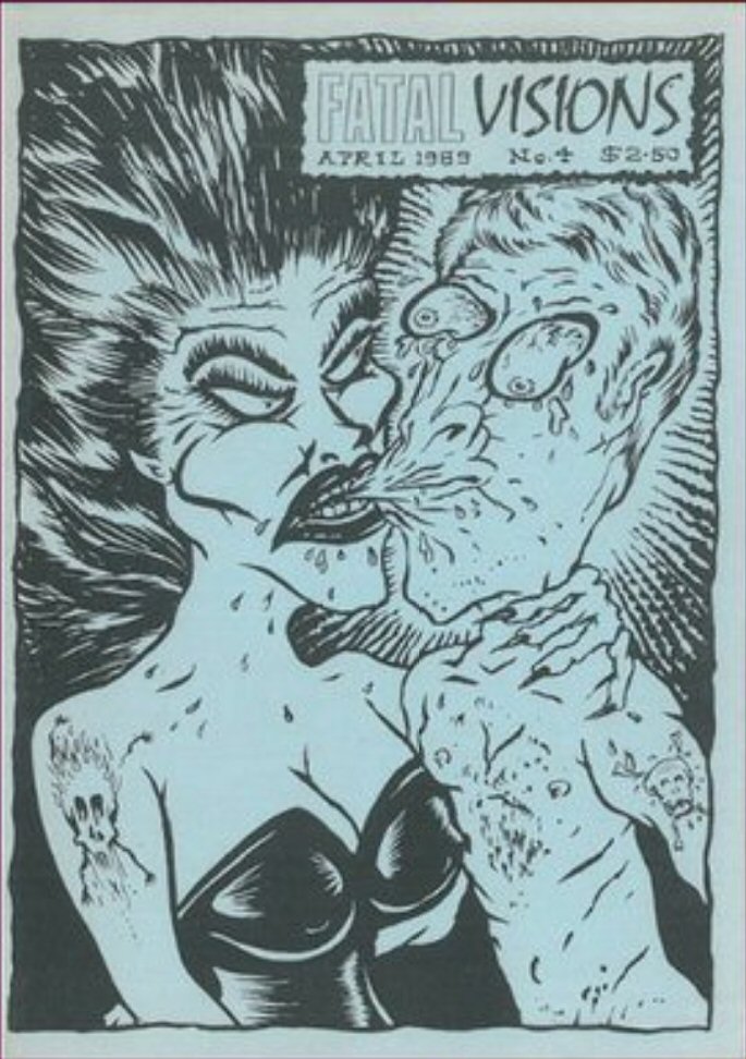 FATAL VISIONS magazine side cover Issue 4  April 1989