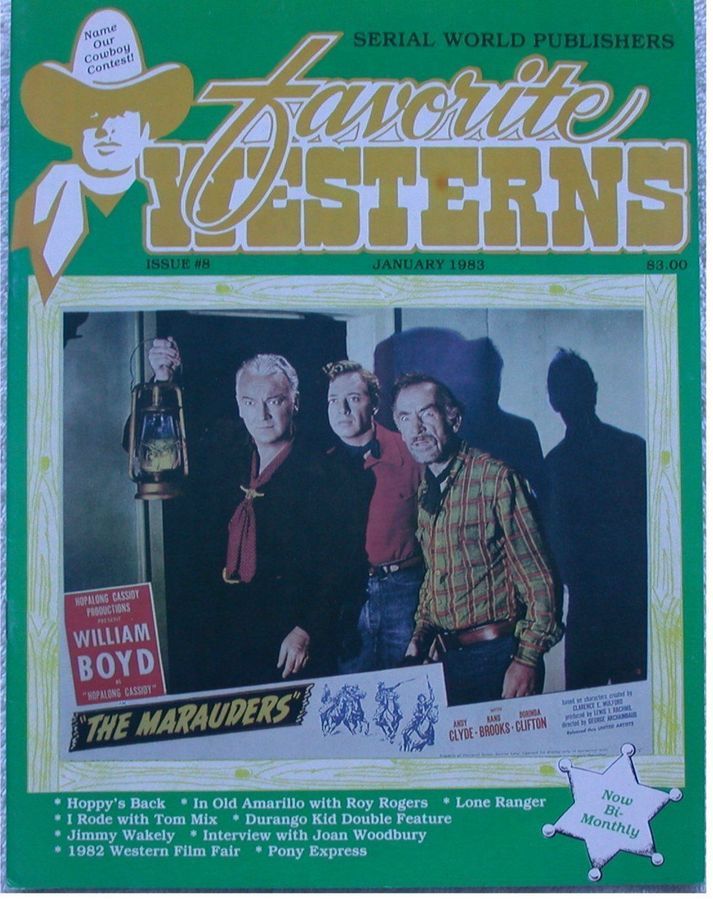 FAVORITE WESTERNS magazine cover Issue 8 January 1983