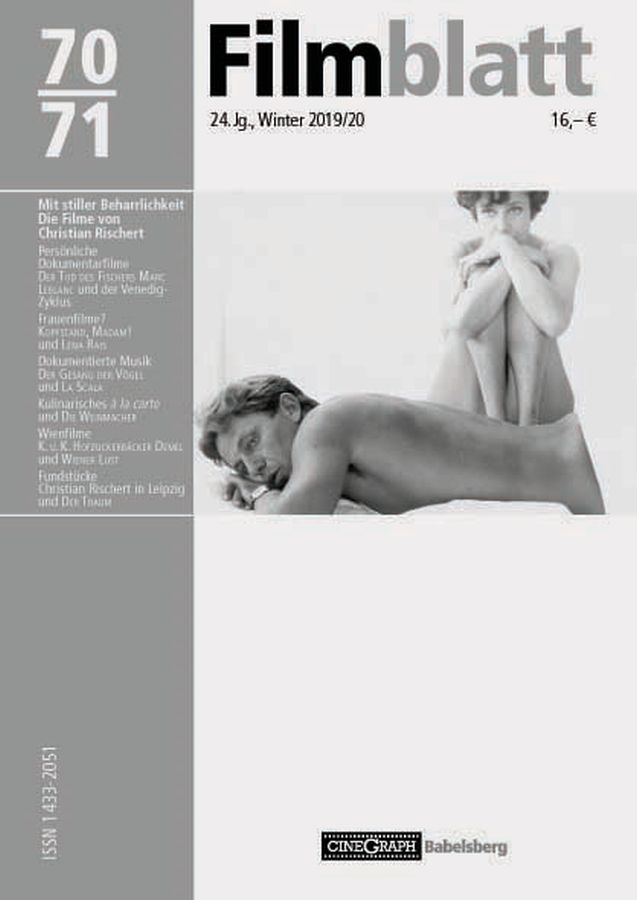 FILMBLATT magazine cover Issue 70-1 Winter 2019