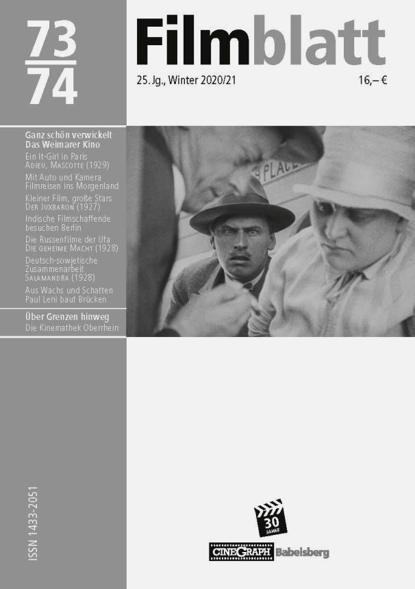 FILMBLATT magazine cover Issue 73-4 Winter 2020