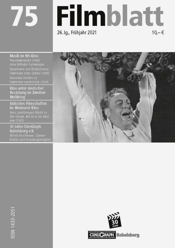 FILMBLATT magazine cover Issue 75 Spring 2021