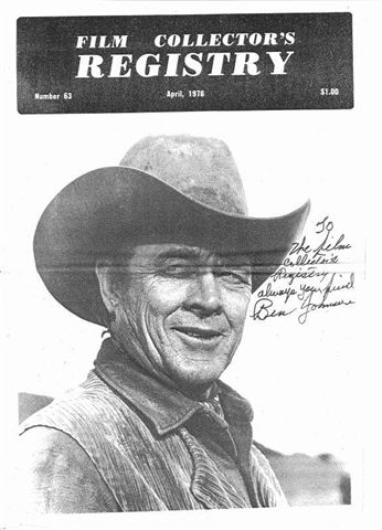 FILM COLLECTORS REGISTRY magazine side cover Issue 63 April 1976