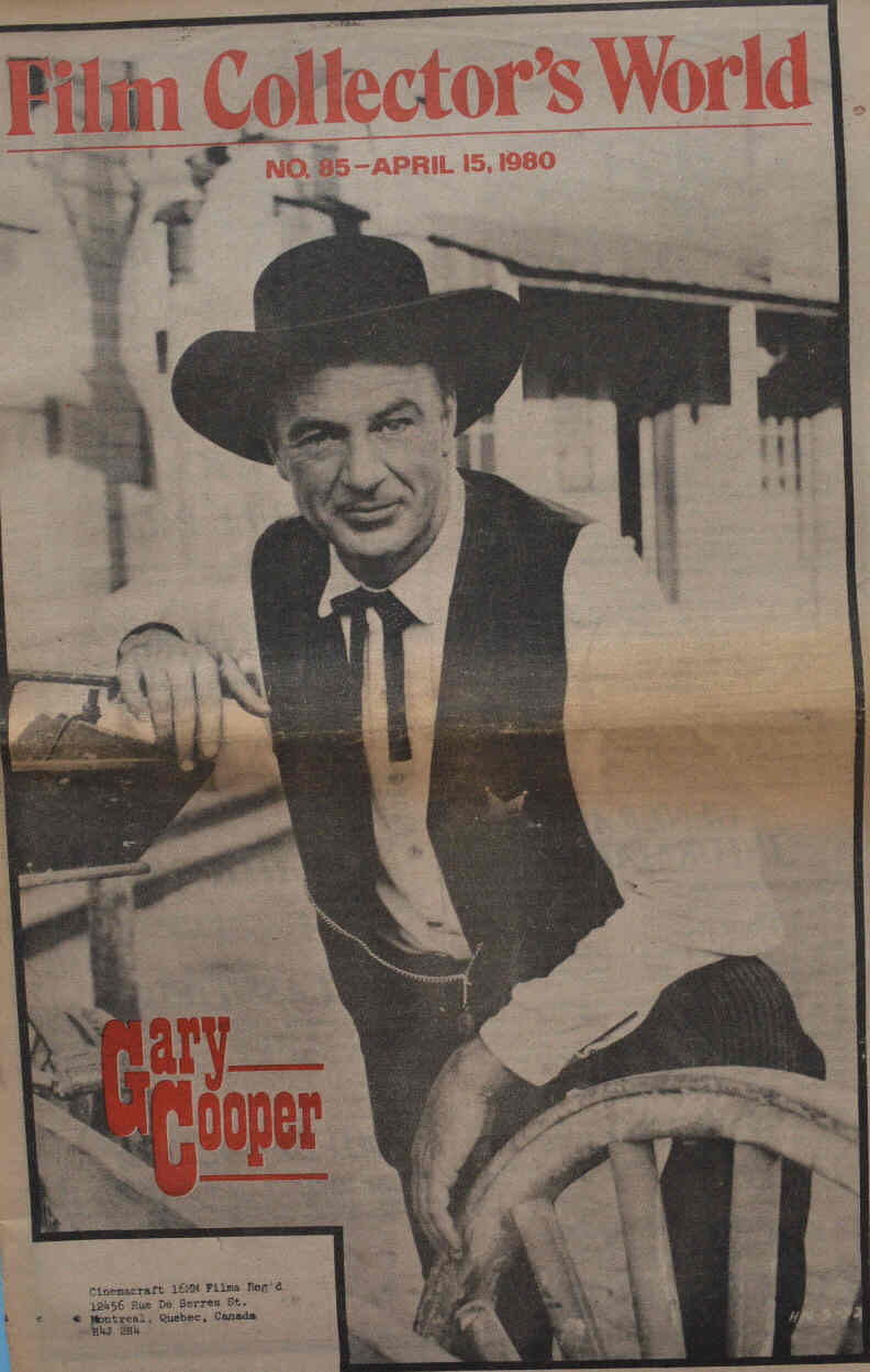 FILM COLLECTORS WORLD magazine side cover Issue 85 15 April 1980