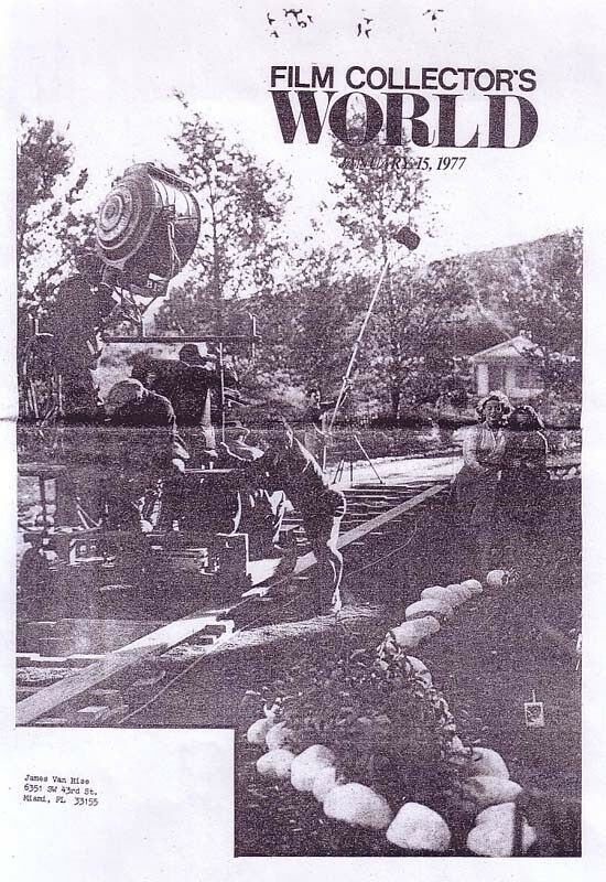 FILM COLLECTORS WORLD magazine side cover Issue 7 15 January 1977