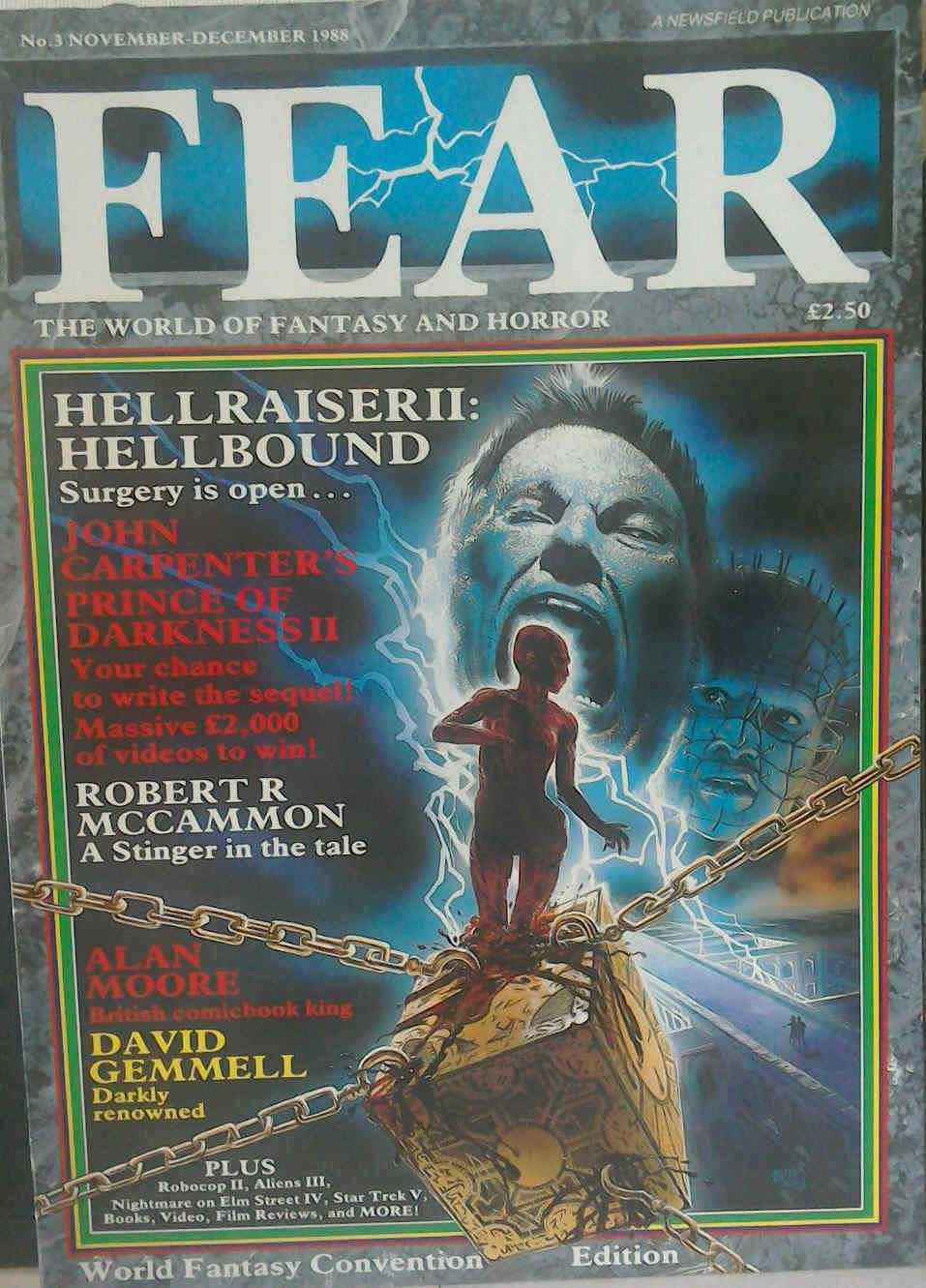 FEAR magazine cover Issue 3 November/December 1988