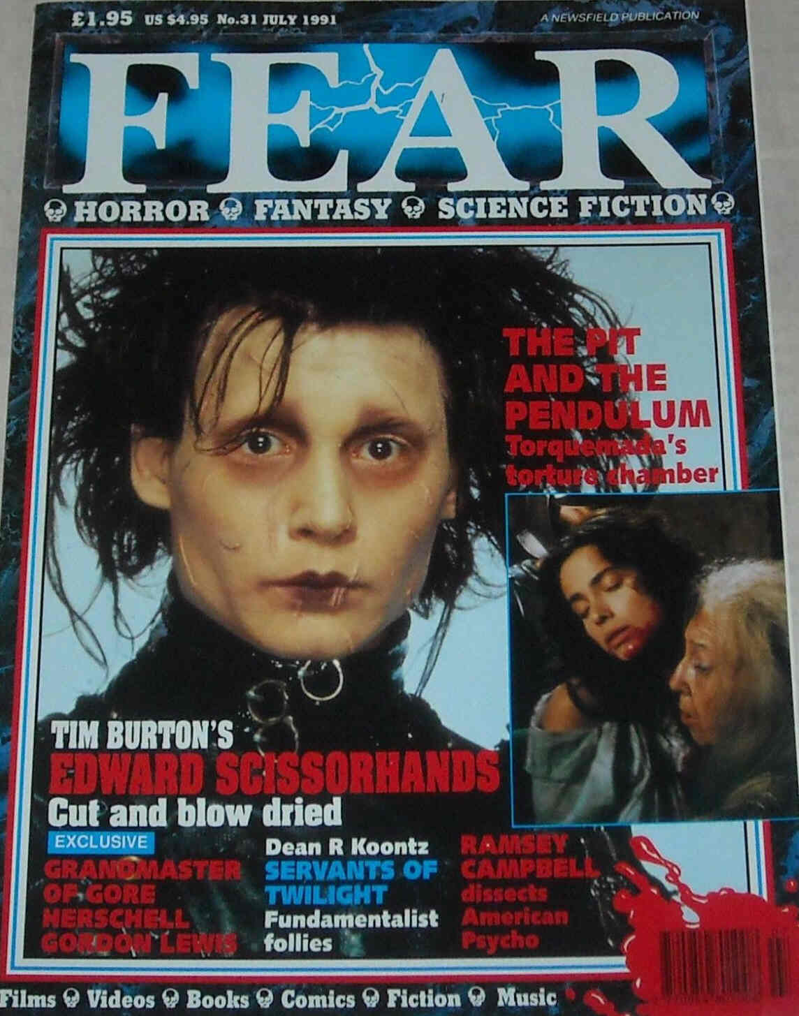 FEAR magazine cover Issue 31 July 1991