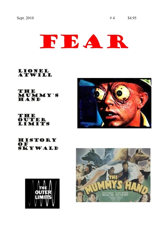 FEAR (USA) magazine side cover Issue 4 September/October/November 2010