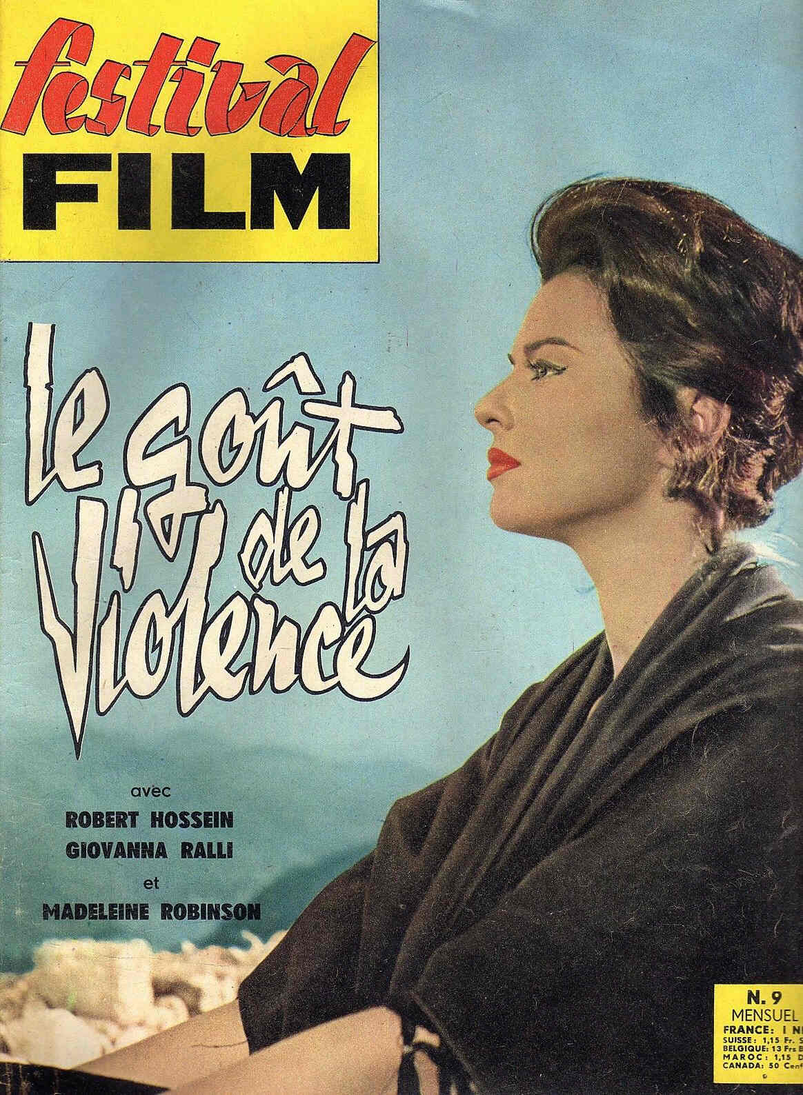 FESTIVAL FILM magazine cover Issue 9  1961