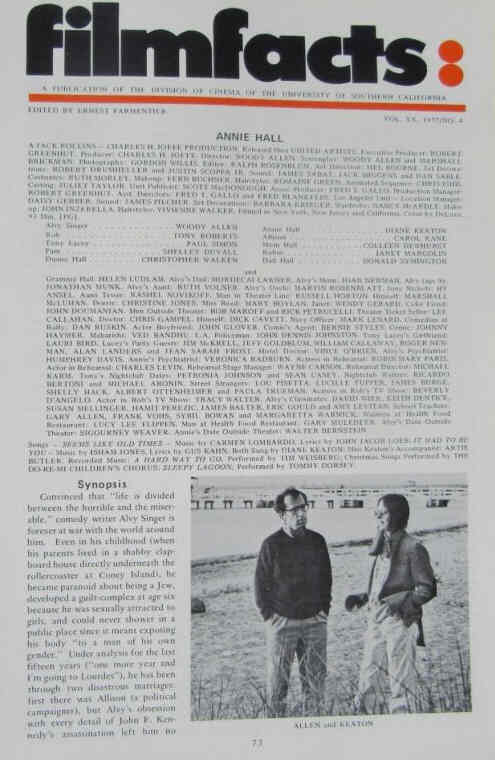 FILMFACTS magazine cover Issue 4   1977