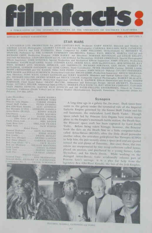 FILMFACTS magazine cover Issue 5   1977