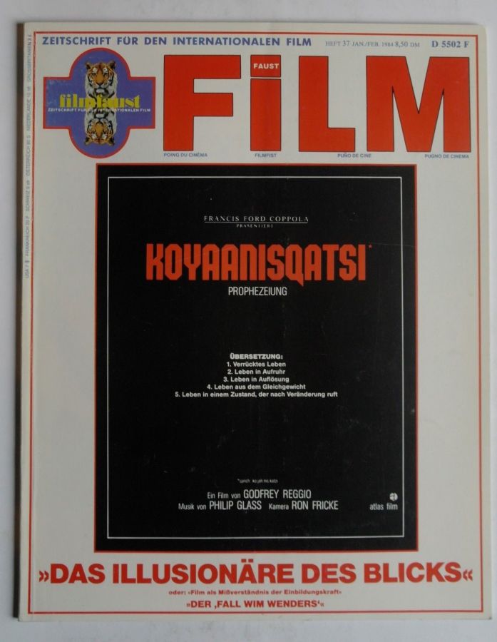 FILMFAUST magazine side cover Issue 37  January/February 1984