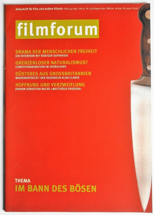 FILMFORUM magazine cover Issue 24  July/August 2000