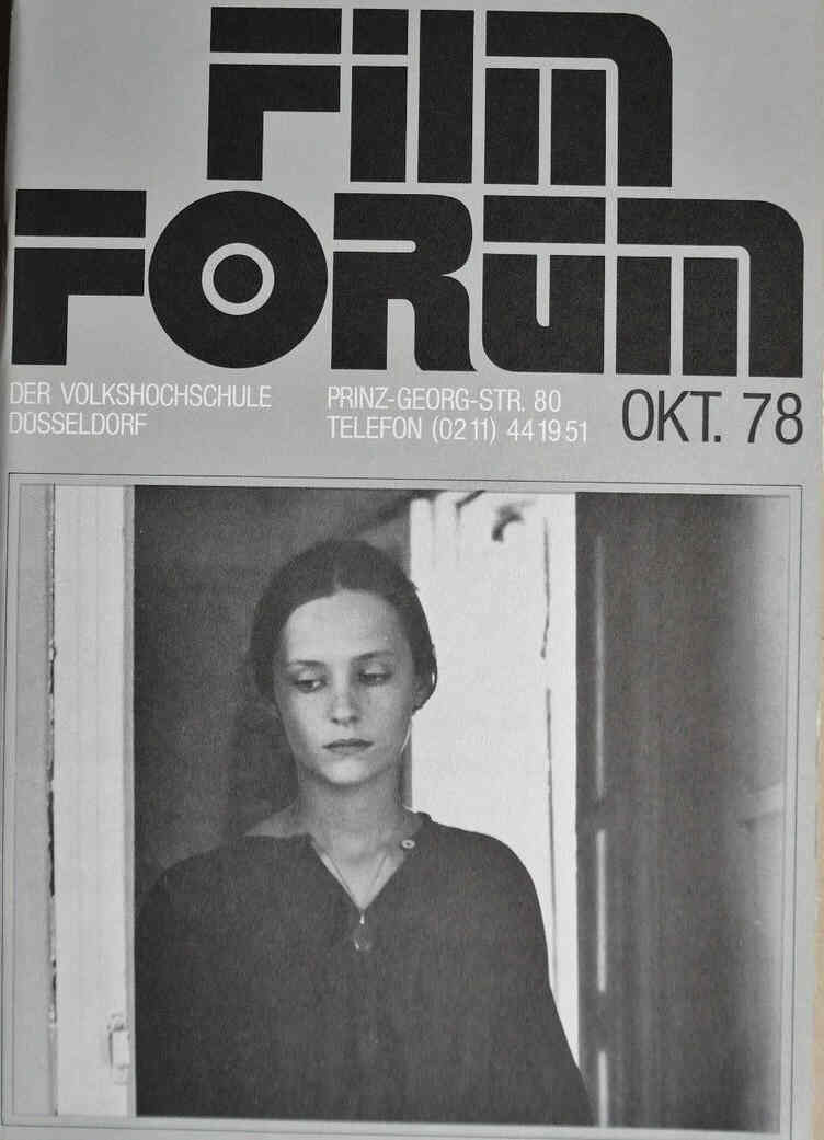 FILMFORUM magazine cover October 1978