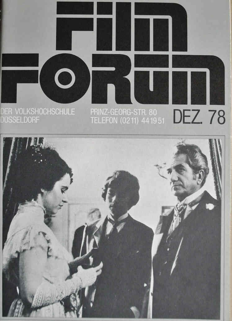 FILMFORUM magazine cover December 1978