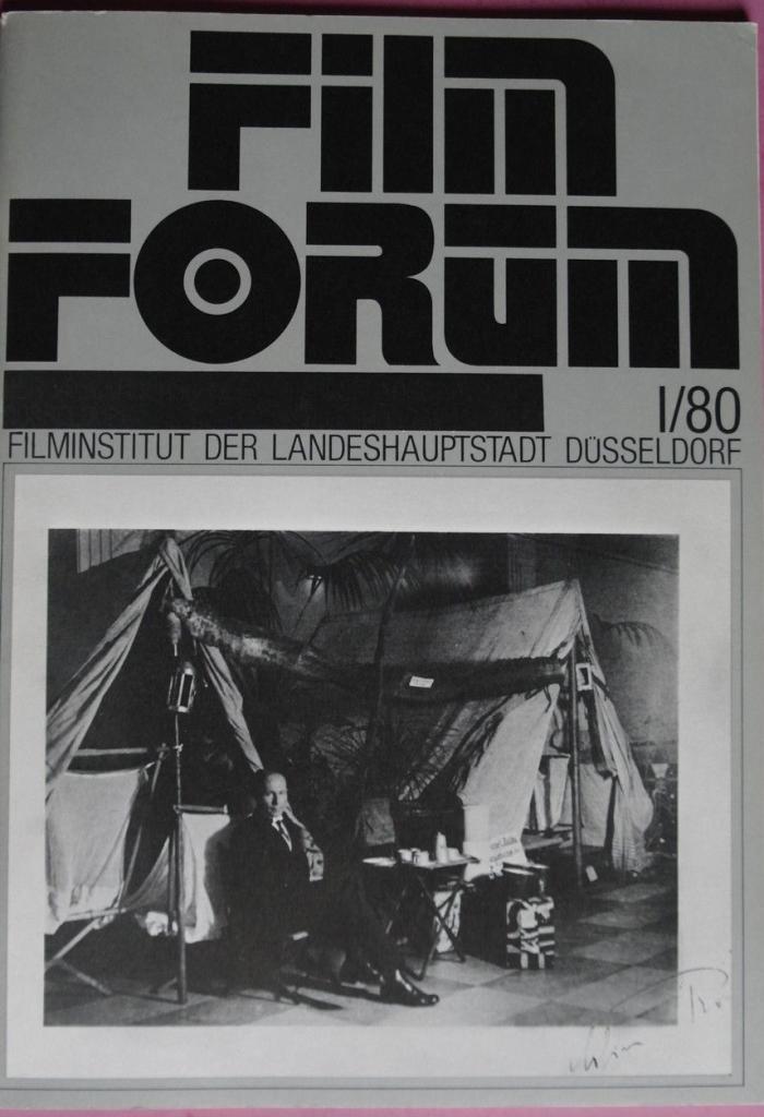 FILMFORUM magazine cover Issue 1  1980