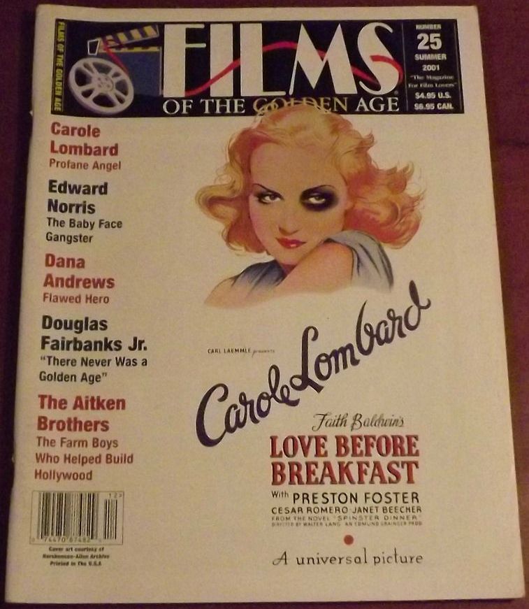 FILMS OF THE GOLDEN AGE magazine cover Issue 25 Summer - June/July/August 2001