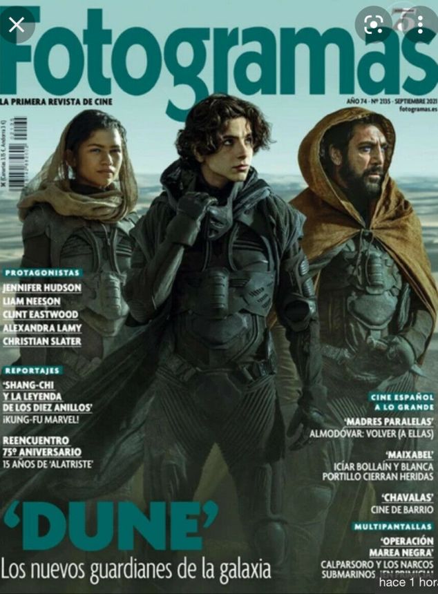 FOTOGRAMAS magazine cover Issue 2135  September 2021