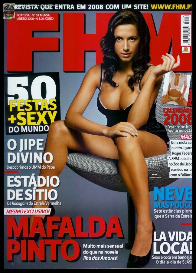 FHM PORTUGAL magazine side cover  January 2008