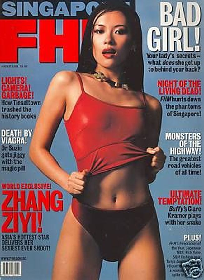 FHM SINGAPORE magazine side cover  August 2001