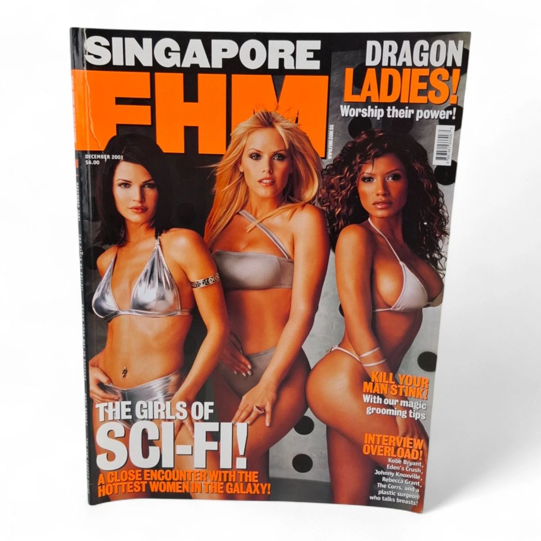 FHM SINGAPORE magazine cover  December 2001