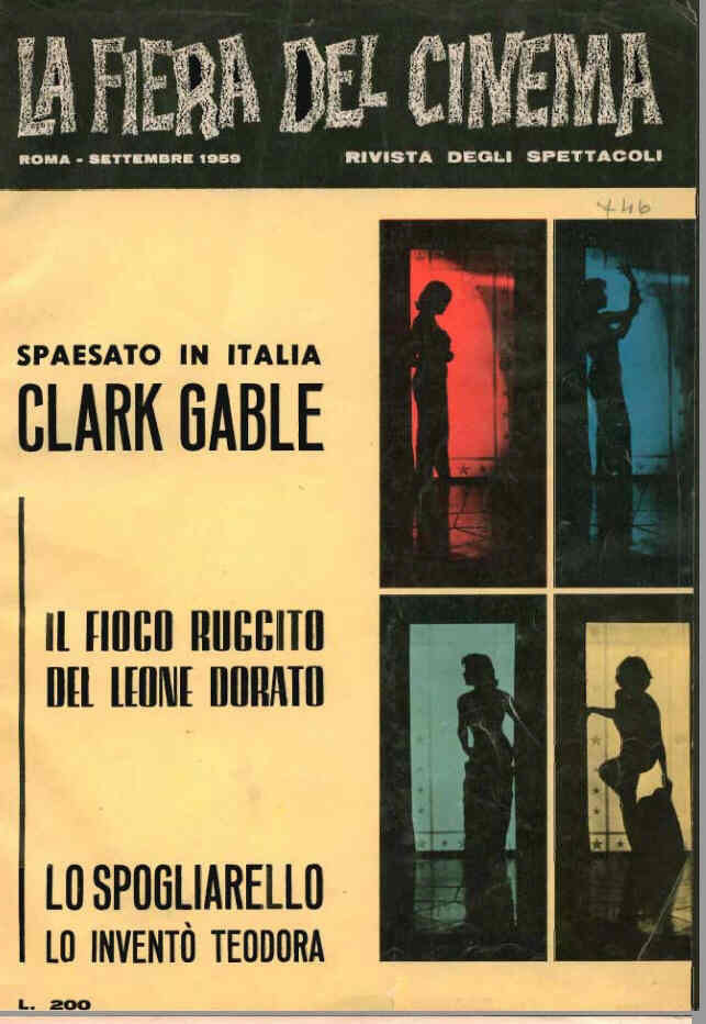 FIERA DEL CINEMA | LA magazine side cover September 1959