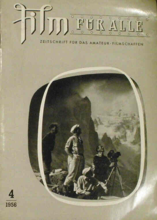 AMATEUR FILM FUR ALLE magazine side cover Issue 4   1956