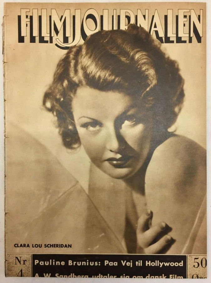 FILMJOURNALEN DENMARK magazine side cover Issue 4 27 January 1935