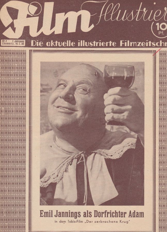FILM ILLUSTRIERTE (1929-43) magazine cover Issue 2 14 January 1938