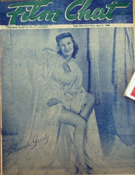FILM CHAT magazine side cover 2 April 1943