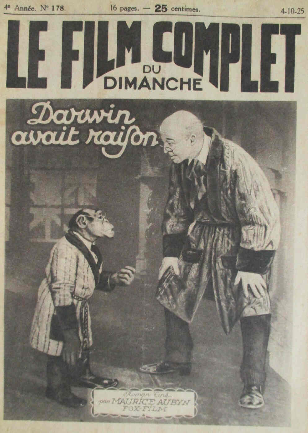 FILM COMPLET | LE magazine cover Issue 178 4 October 1925