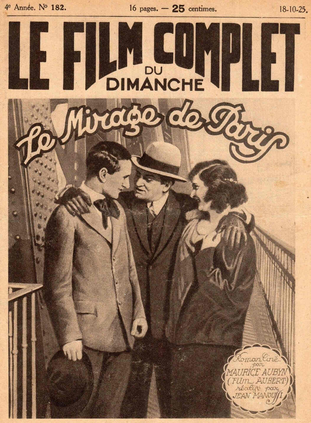 FILM COMPLET | LE magazine cover Issue 182 18 October 1925