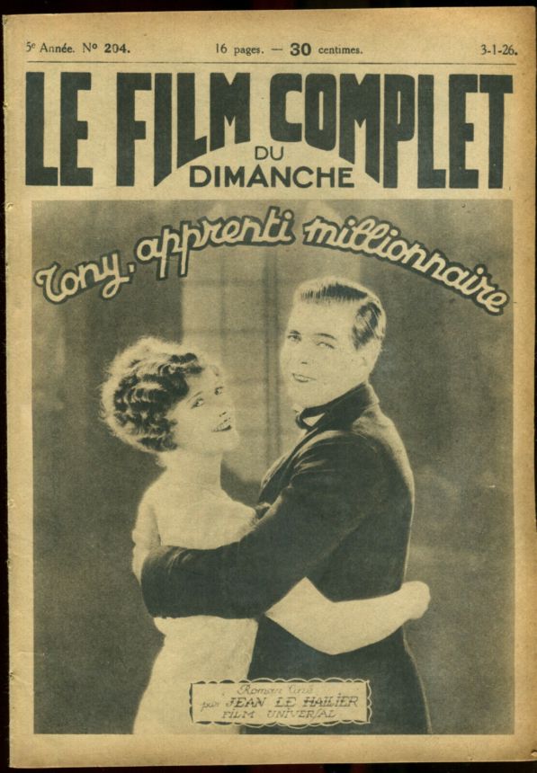 FILM COMPLET | LE magazine cover Issue 204 3 January 1926