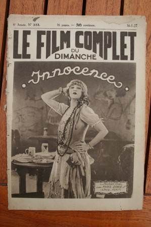 FILM COMPLET | LE magazine cover Issue 312 16 January 1927